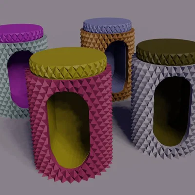 Hộp đựng đồ trang trí 3D họa tiết gai độc đáo