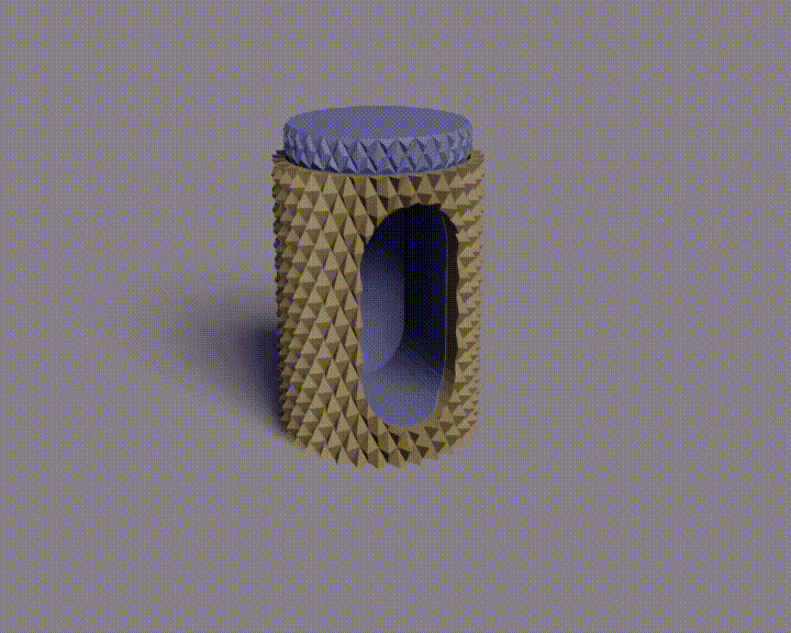 Hộp đựng đồ trang trí 3D họa tiết gai độc đáo