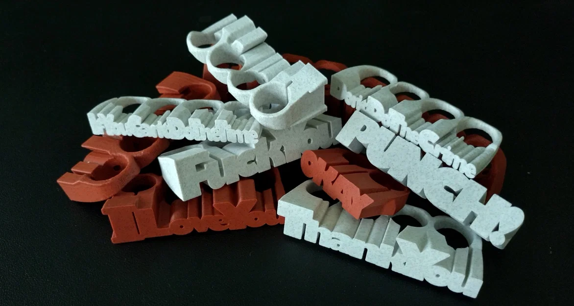 Bộ Sưu Tập Nhẫn Knuckle Có Chữ (Worded Knuckle Ring Collections) - Image 1