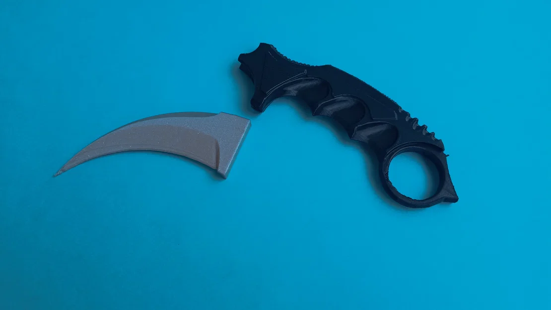 Mô hình dao Karambit (CS2) lắp ghép 2 phần - Tự in 3D cực dễ - Image 1