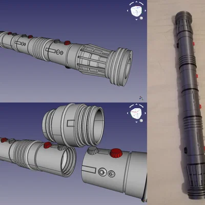 Lightsaber Darth Maul dạng rút gọn 2 đầu (Collapsing Darth Maul two-sided)