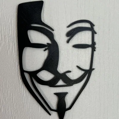 Mô hình trang trí treo tường Anonymous 2D in 3D cực chất