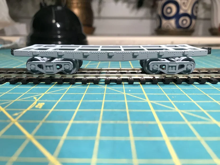 Toa platform/flatbed wagon tỉ lệ H0 với coupler kiểu Mỹ - Image 1