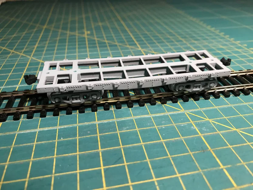 Toa platform/flatbed wagon tỉ lệ H0 với coupler kiểu Mỹ - Image 2