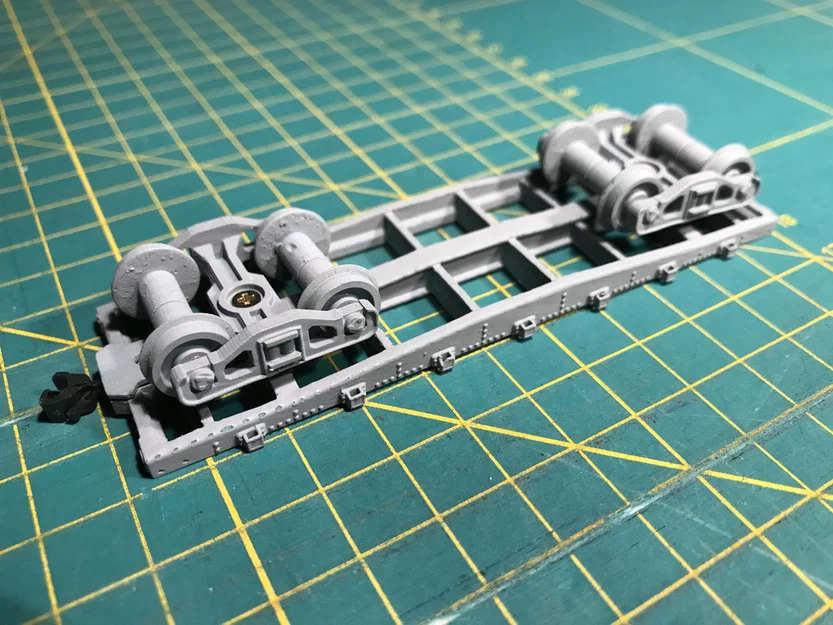 Toa platform/flatbed wagon tỉ lệ H0 với coupler kiểu Mỹ - Image 3