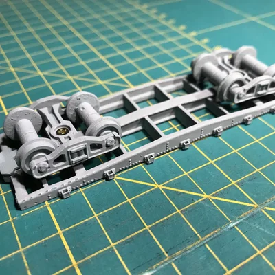 Toa platform/flatbed wagon tỉ lệ H0 với coupler kiểu Mỹ