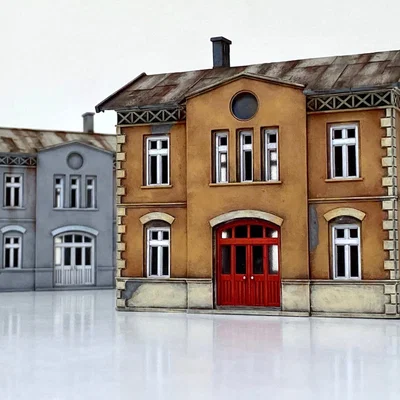 Nhà ga xe lửa tỷ lệ 1:87 (H0 scale)