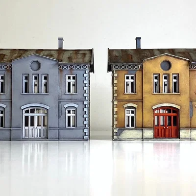 Nhà ga xe lửa tỷ lệ 1:87 (H0 scale)