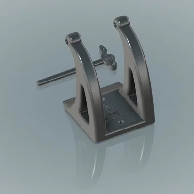 Giá treo đàn Guitar treo tường có chốt khóa an toàn (3D Model)