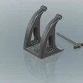 Giá treo đàn Guitar treo tường có chốt khóa an toàn (3D Model) - Thumbnail 2