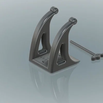 Giá treo đàn Guitar treo tường có chốt khóa an toàn (3D Model)