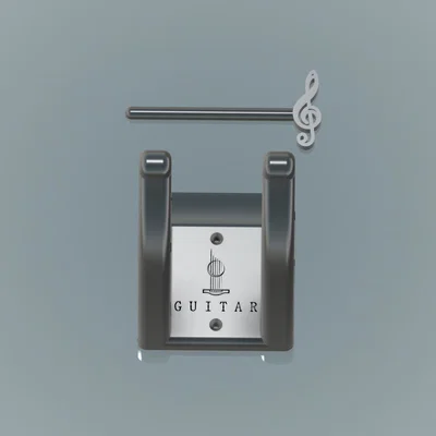 Giá treo đàn Guitar treo tường có chốt khóa an toàn (3D Model)