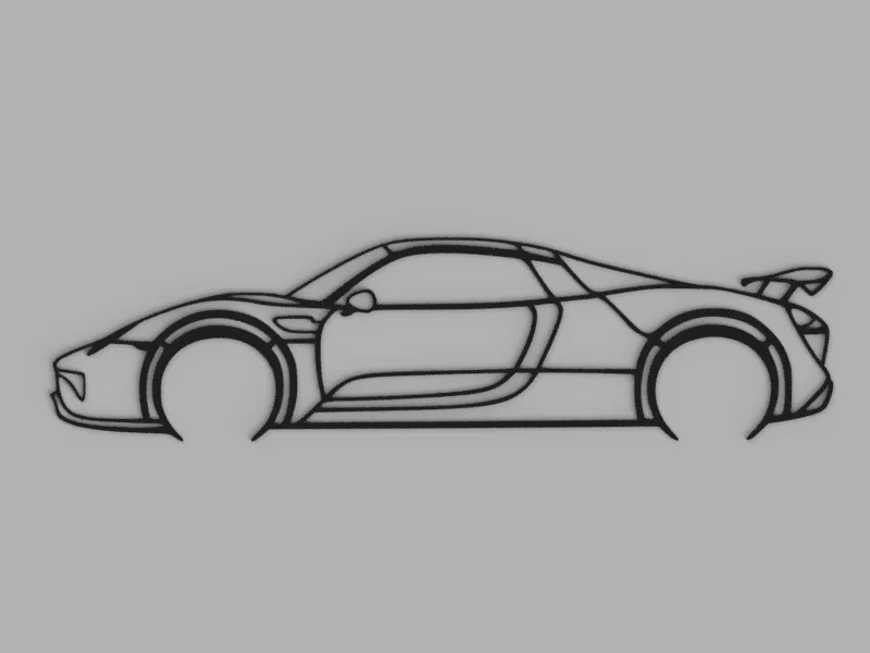 Tranh treo tường silhouette Porsche 918 Spyder - Image 1