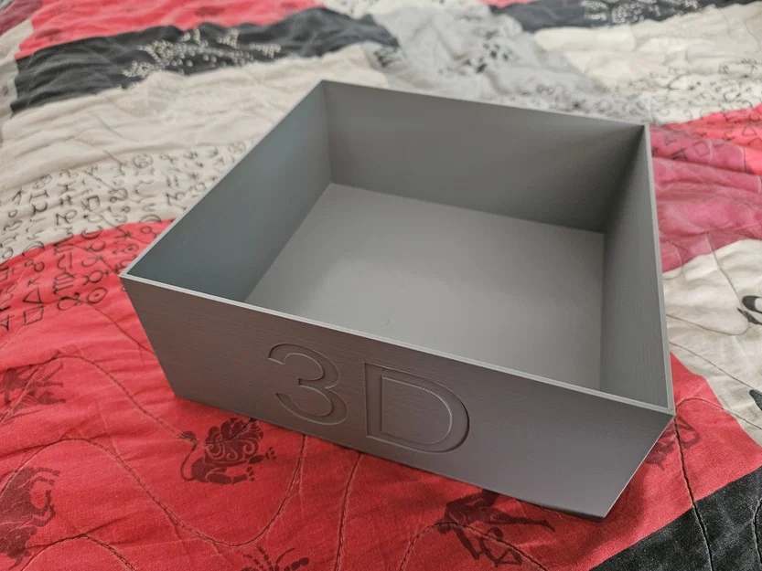 Hộp đựng rác nhựa và vật dụng in 3D đa năng 20x20x8cm - Image 1