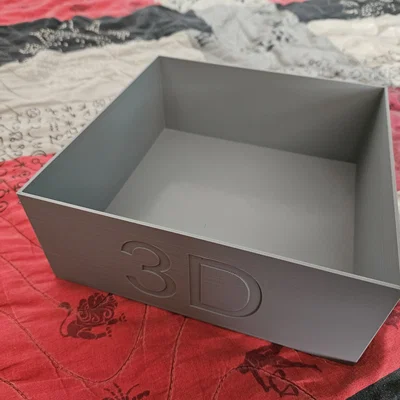 Hộp đựng rác nhựa và vật dụng in 3D đa năng 20x20x8cm