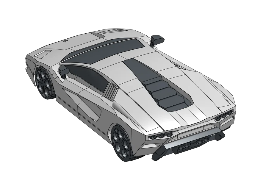 Mô hình xe Lamborghini Countach LPI 800-4 tỷ lệ 1:25 (RC & Trưng bày) - Image 9