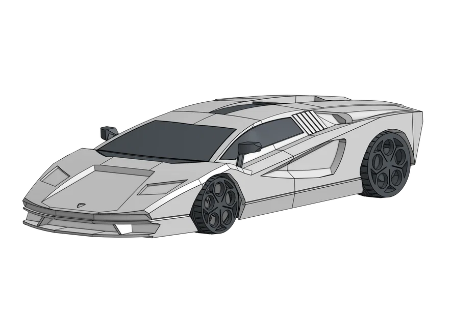 Mô hình xe Lamborghini Countach LPI 800-4 tỷ lệ 1:25 (RC & Trưng bày) - Image 10