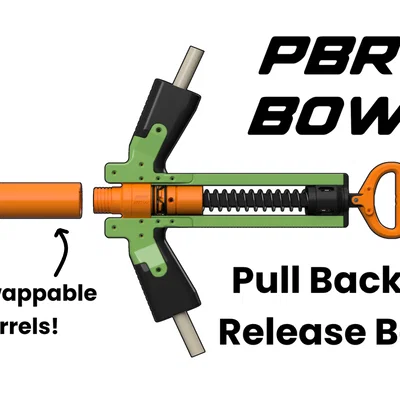PBR Bow – Nerf Blaster in 3D (Pull Back and Release)