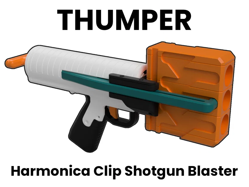 Thumper - Harmonica Clip Shotgun Blaster (Nerf Homemade) - Image 1