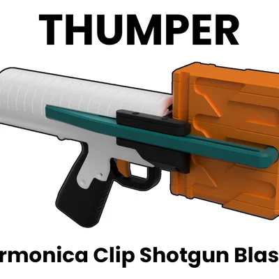 Thumper - Harmonica Clip Shotgun Blaster (Nerf Homemade)