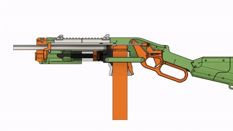 METRIC VER. SLAB - Silly's Lever Action Blaster (Nerf Homemade) bản Metric - Image 4