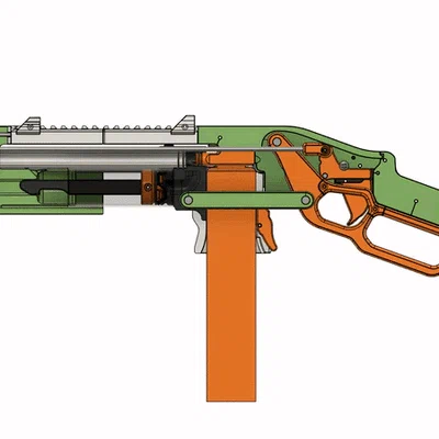 METRIC VER. SLAB - Silly's Lever Action Blaster (Nerf Homemade) bản Metric