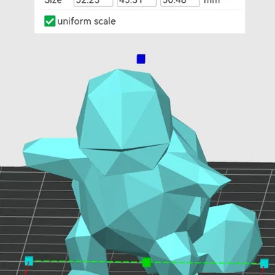 Mô hình Squirtle Low Poly - Tượng Pokémon in 3D đẹp mắt