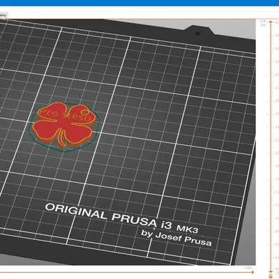 Móc khóa cỏ bốn lá may mắn - File in 3D (STL)