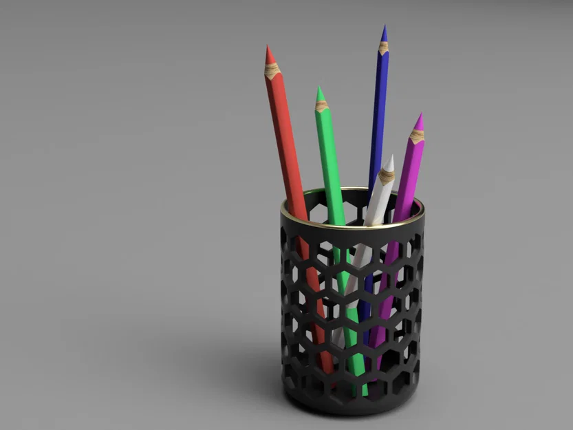Ống đựng bút chì (Pencil holder) lục giác - Image 1