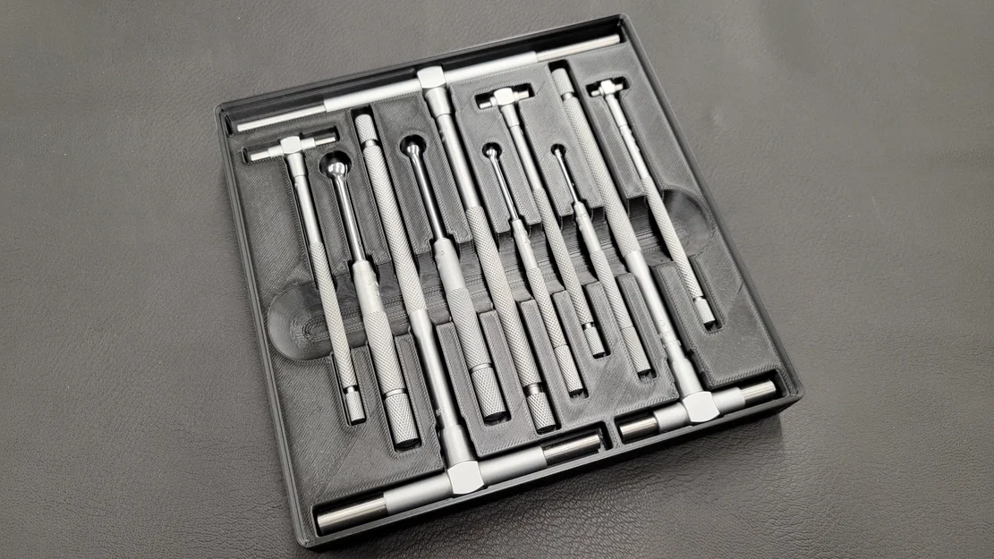 Khay 3D Gridfinity cho bộ thước đo Mitutoyo Bore & Small Hole Gage - Image 1
