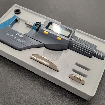 Khay 3D Gridfinity cho thước đo iGaging 1in 25mm Digital Micrometer