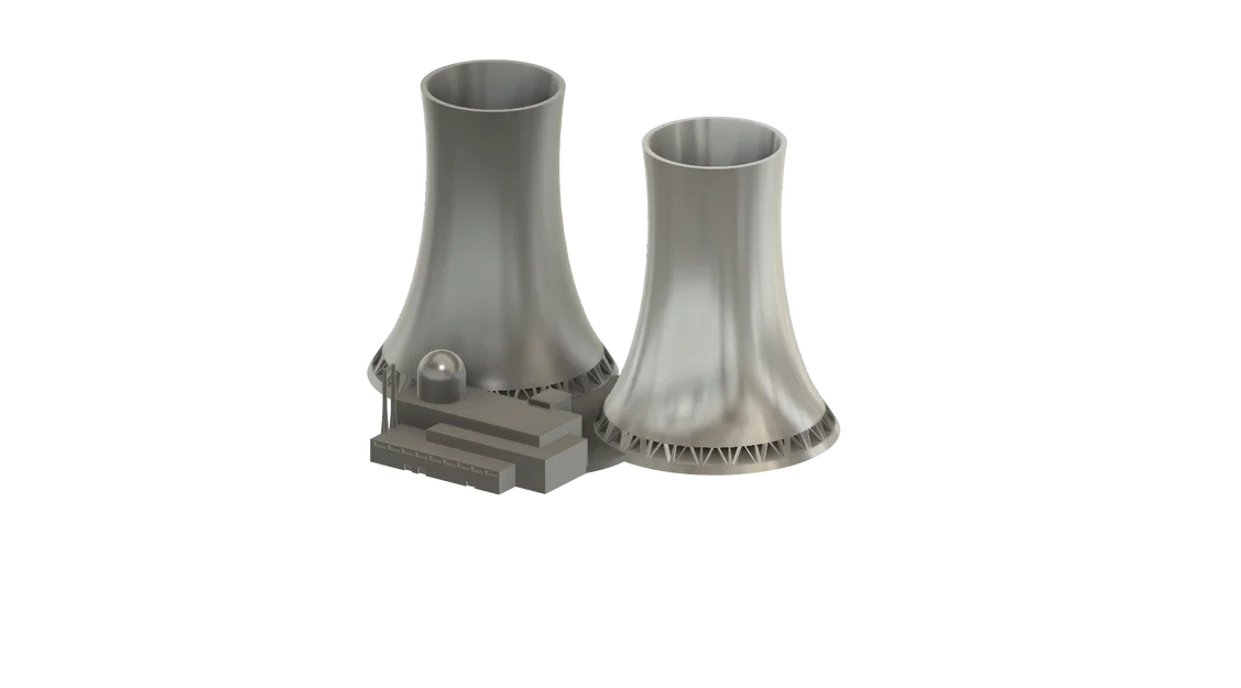 Ống cắm bút mô hình nhà máy điện hạt nhân độc lạ cho bàn làm việc - Image 2