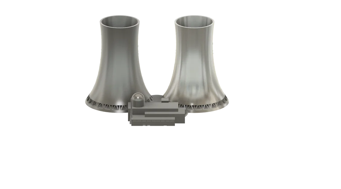 Ống cắm bút mô hình nhà máy điện hạt nhân độc lạ cho bàn làm việc - Image 4