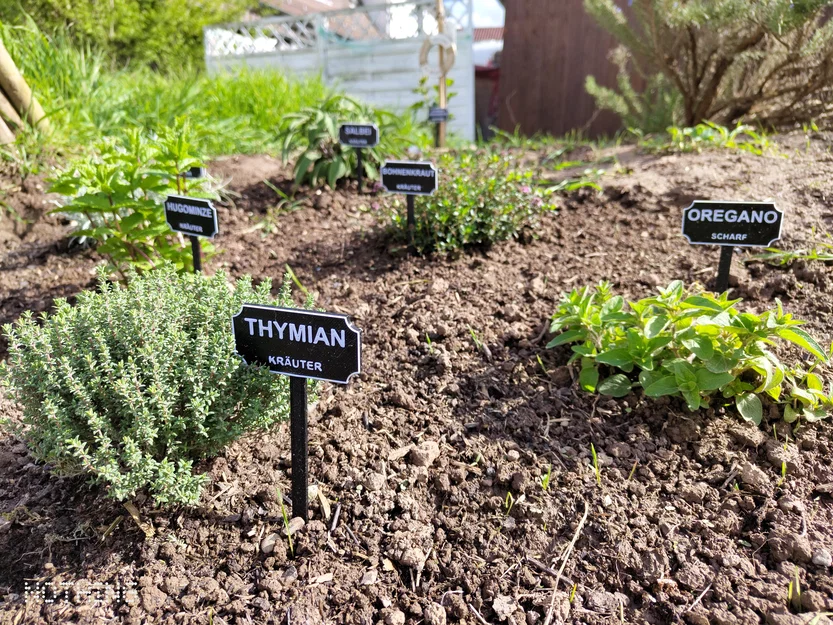 Bảng tên cây/rau cho Hochbeet & vườn (tiếng Đức) – in 2 màu - Image 1