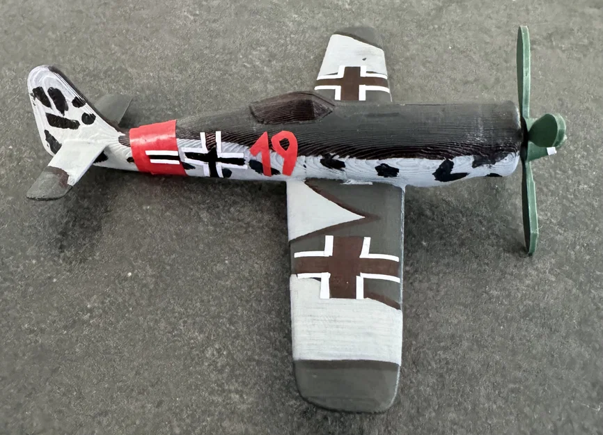 Mô hình lắp ráp máy bay Focke-Wulf Fw 190 dạng Kit Card độc đáo - Image 8