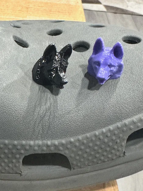 Nút gắn giày 3D hình đầu chó German Shepherd độc đáo cho Croc - Image 4