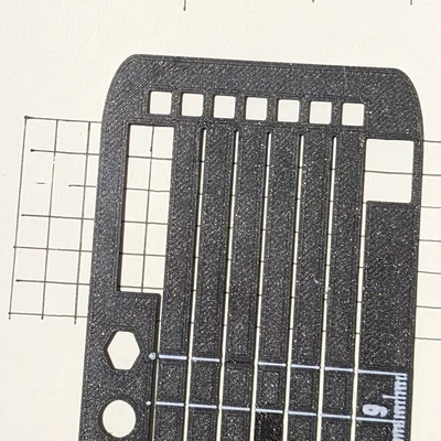 Bookmark Stencil Kẻ Dòng & Ô Ly (Line and Grid Stencil Bookmark)