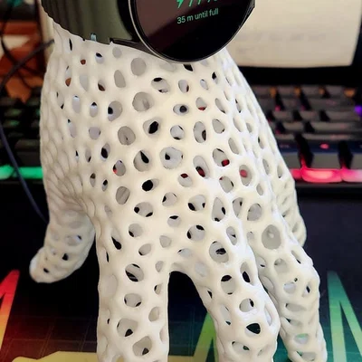 Thing Addams Family dạng Voronoi Mesh - Đế giữ đồng hồ, stand sạc