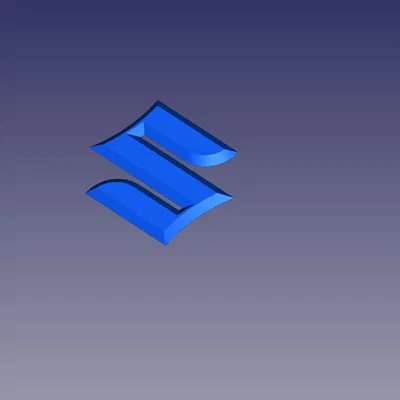 Tải mẫu in 3D logo Suzuki thiết kế tinh tế, sắc nét