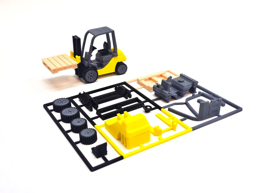 Forklift Kit Card kèm Pallet (Xe nâng lắp ráp mini) - Image 1