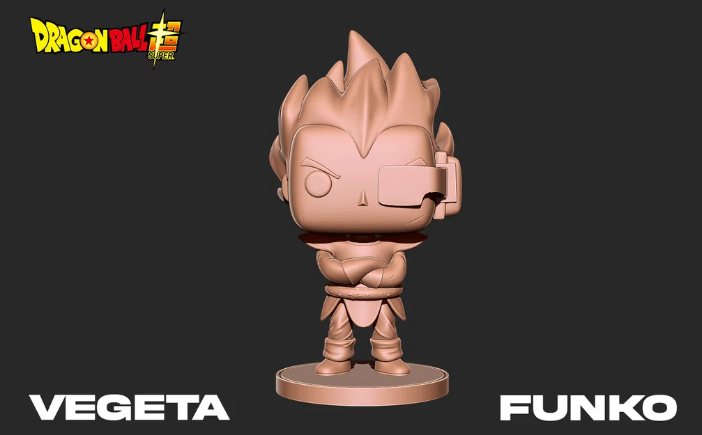 Mô hình 3D Vegeta phong cách Funko Pop độc đáo - Image 1