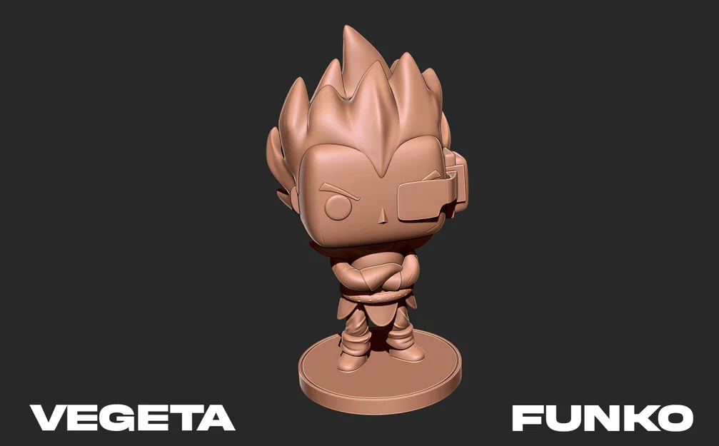 Mô hình 3D Vegeta phong cách Funko Pop độc đáo - Image 3