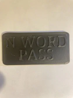 Mô hình thẻ bài giải trí N-word Pass in 3D độc đáo - Image 3