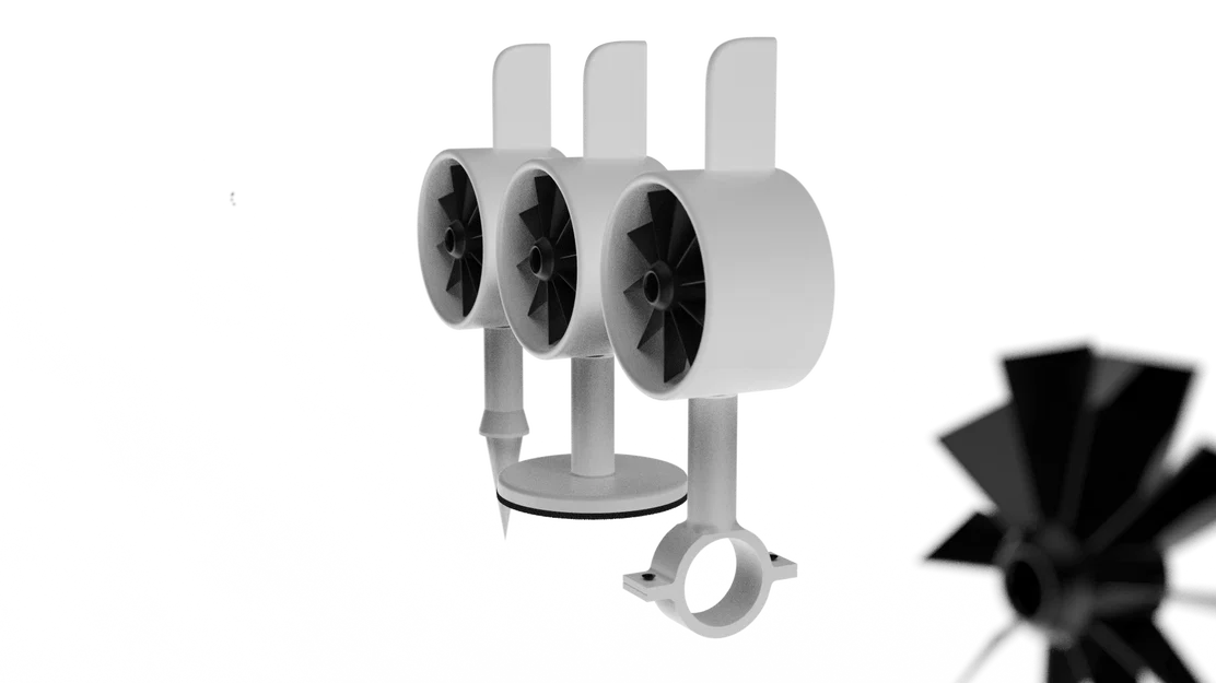 Mô hình chong chóng gió lấy cảm hứng từ động cơ phản lực 3D - Image 5