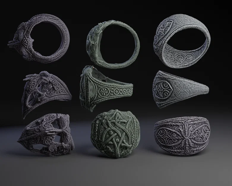 Bộ sưu tập nhẫn Gothic: Trang sức Secret Society độc đáo cho in 3D - Image 1