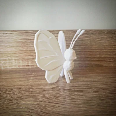 Mô hình 3D Butterfree phong cách Low Poly độc đáo cho fan Pokemon