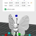 Mô hình 3D Butterfree phong cách Low Poly độc đáo cho fan Pokemon - Thumbnail 5