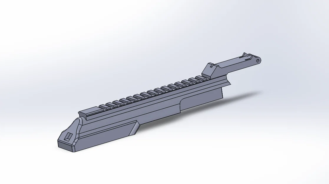 Nắp dust cover AK-47 Airsoft kiểu dog leg có rail (kèm các phần rời) - Image 1