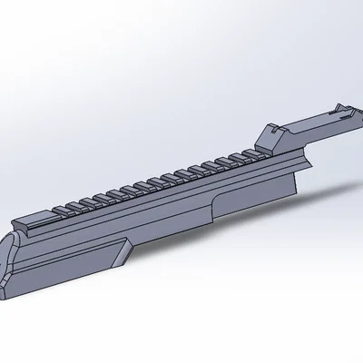 Nắp dust cover AK-47 Airsoft kiểu dog leg có rail (kèm các phần rời)