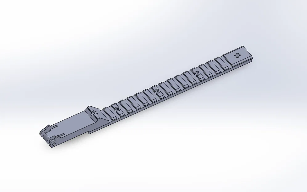 Nắp dust cover AK-47 Airsoft kiểu dog leg có rail (kèm các phần rời) - Image 2
